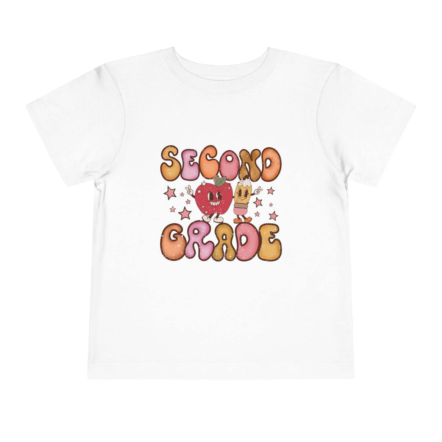 Second Grade Bubble Letters T-Shirt | Cute Retro Kawaii Back to School Kids Tee