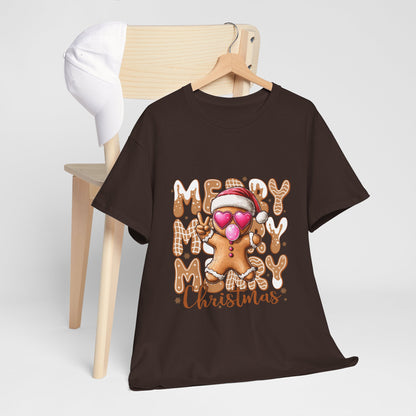 Merry Christmas Gingerbread T-Shirt - Funny Holiday Cookie Tee