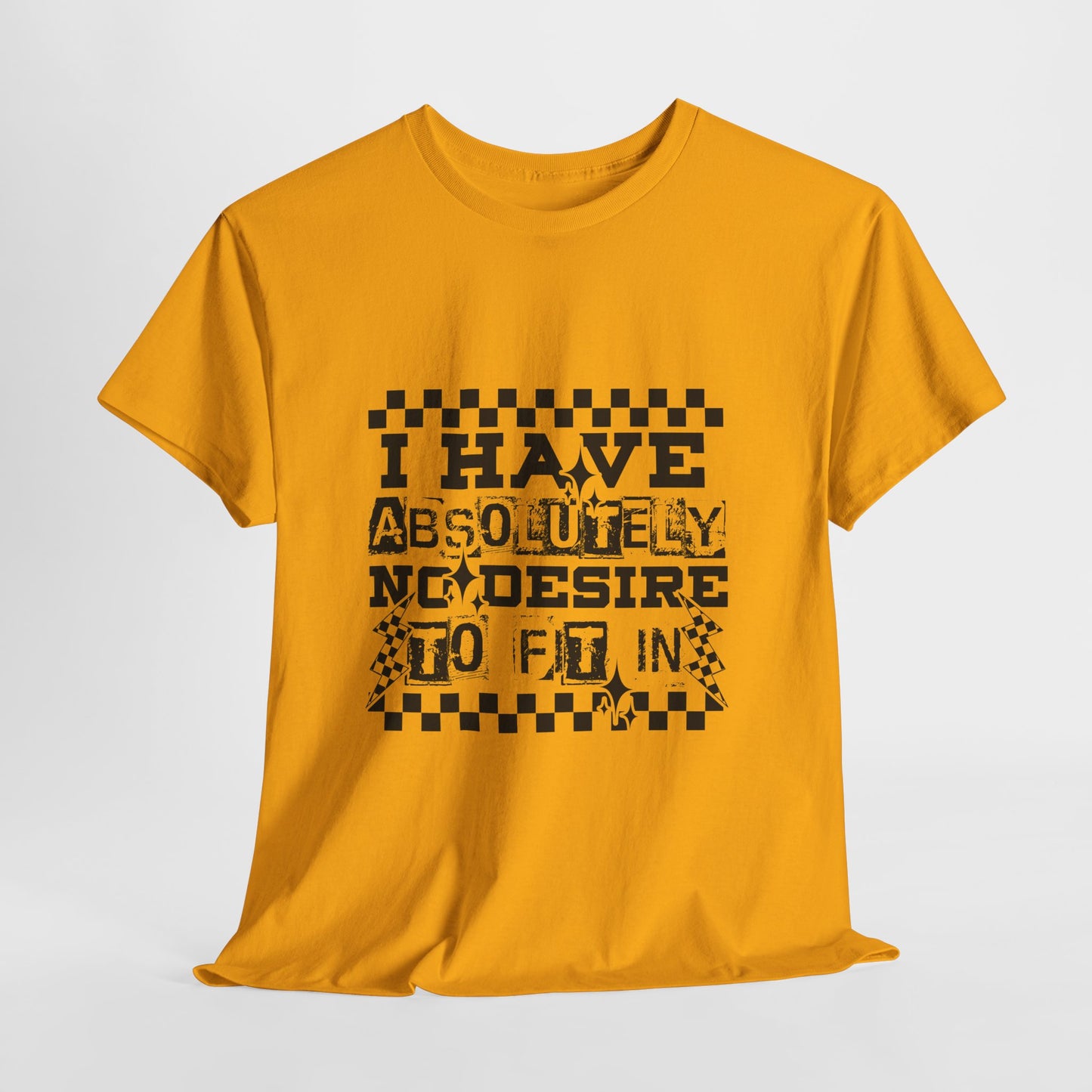 I Have Absolutely No Desire To Fit In Shirt - Emo Punk Grunge Aesthetic Tee, Alternative Graphic T-Shirt, Rebellious Statement Gift