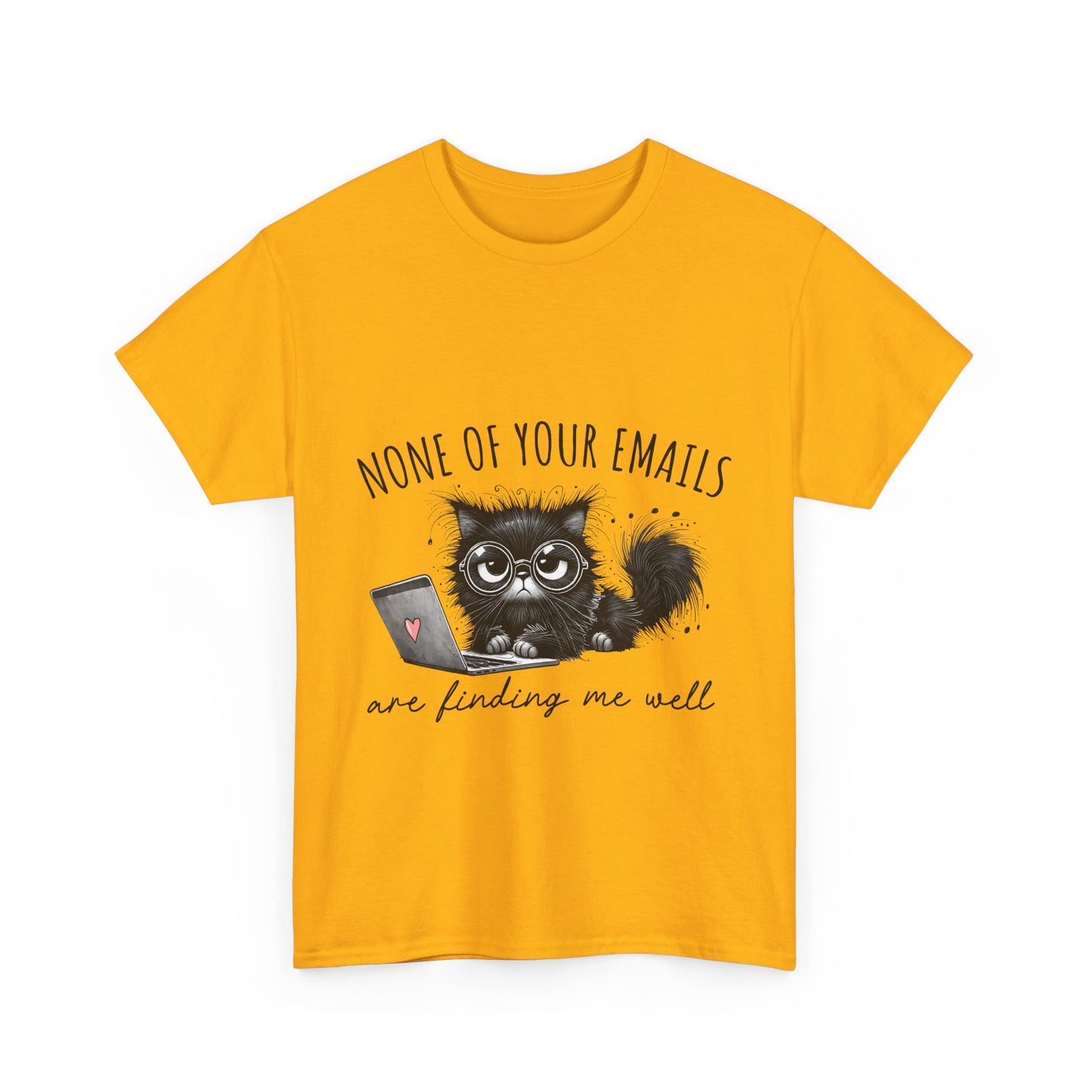 Work From Home Grumpy Cat T-Shirt - None of Your Emails Tee