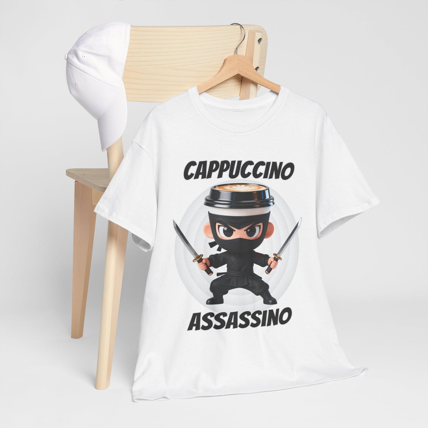 Cappuccino Assassino Shirt – Funny Coffee Ninja Tee for Caffeine Lovers