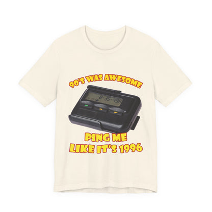 Ping Me Like It's 1996 T-Shirt - Retro Pager Tee