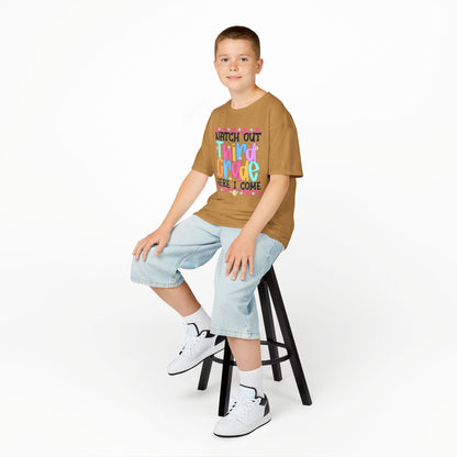 Watch Out Third Grade Shirt - Colorful Kids Back to School Tee, Heavy Cotton T-Shirt for 3rd Grade, First Day of School Outfit