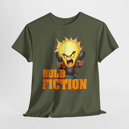 Bulb Fiction Shirt – Funny Movie Parody Tee, Pulp Fiction Lamp Cartoon t-Shirt