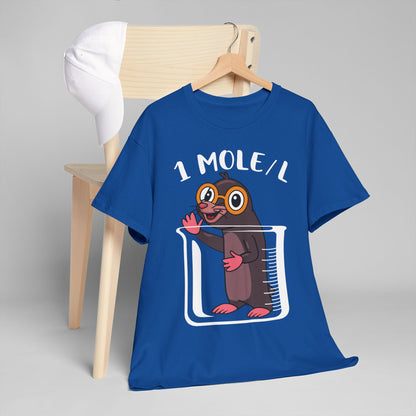 1 MOLE/L Shirt - Funny Chemistry Pun Tee, Science Nerd Gift