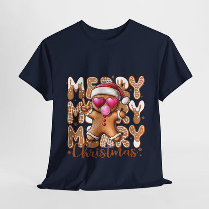 Merry Christmas Gingerbread T-Shirt - Funny Holiday Cookie Tee