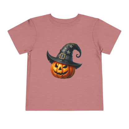 Witch Hat Pumpkin Kids T-Shirt - Smiling Jack O' Lantern Toddler Tee