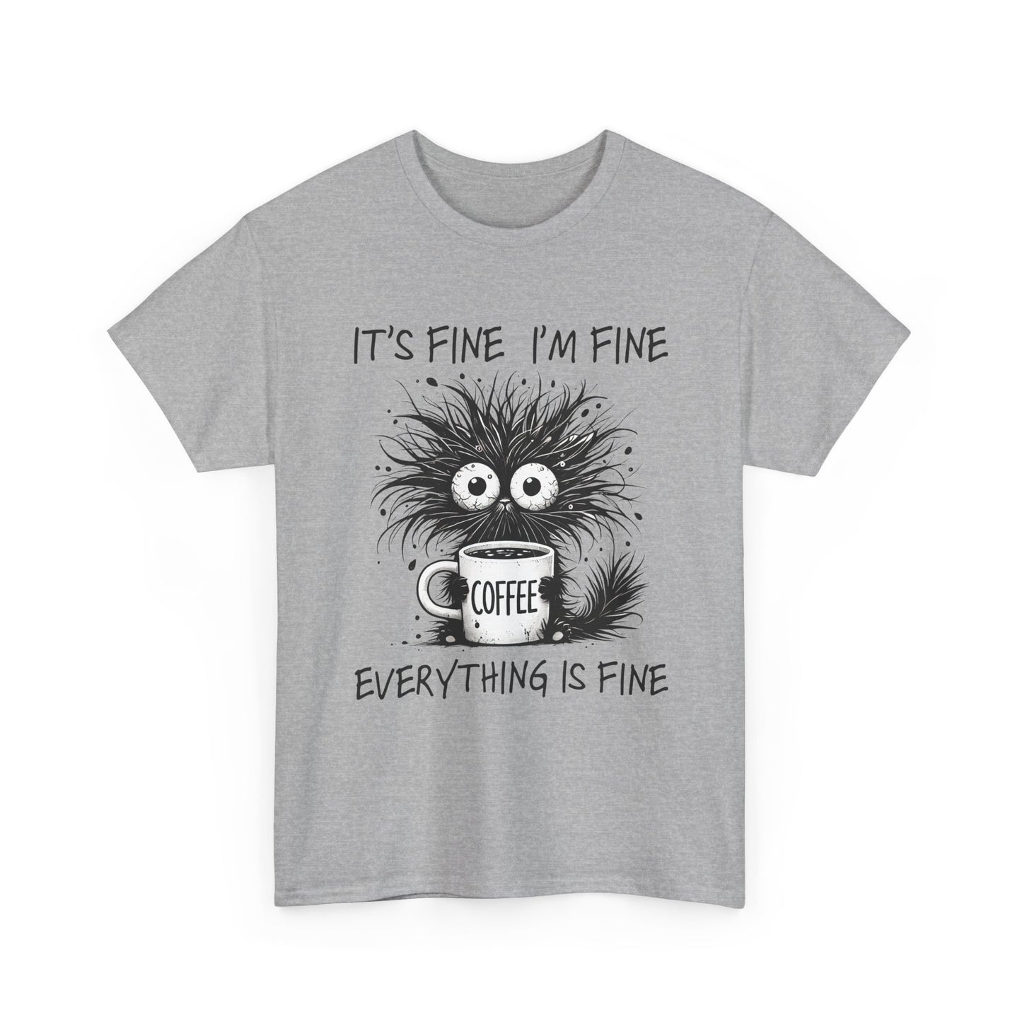 Caffeine Chaos Monster T-Shirt - Funny Coffee Tee