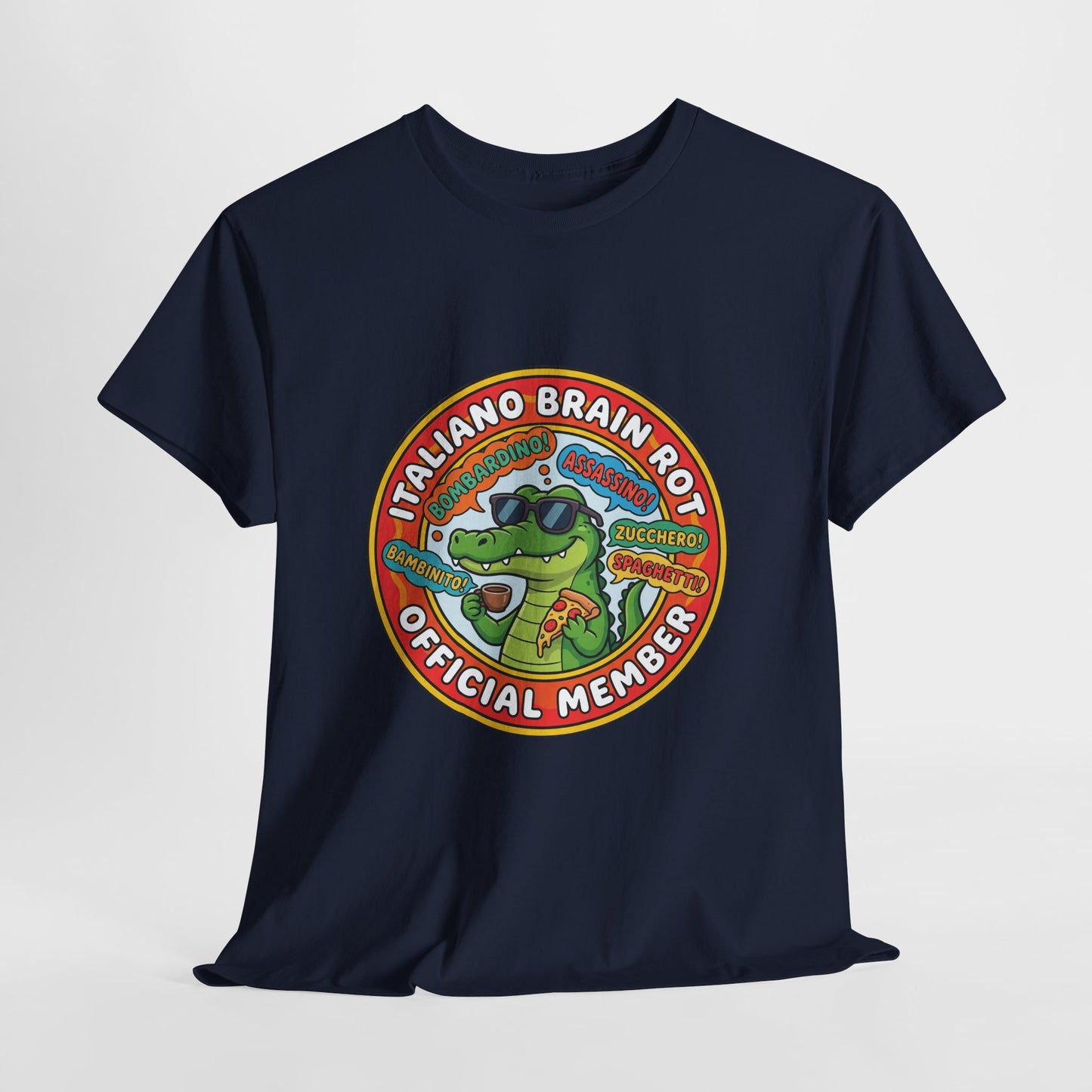Italiano Brain Rot Shirt – Bombardino Crocodile Meme Tee, Absurd Humour T-Shirt