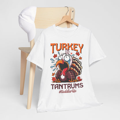 Turkey and Tantrums T-Shirt - Funny Thanksgiving Toddler Life Tee