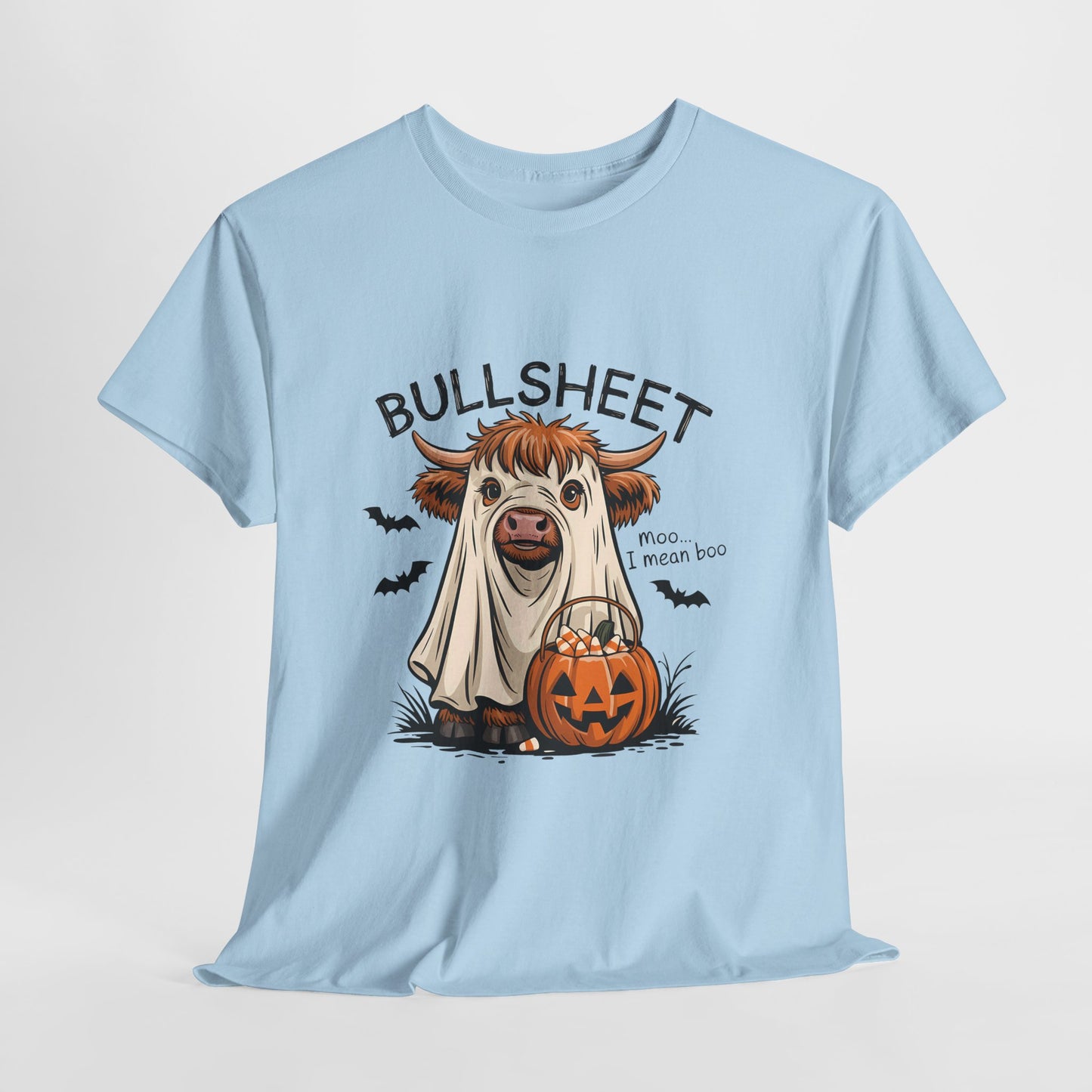 Funny Highland Cow Halloween T-Shirt - Ghost Costume Cow Tee
