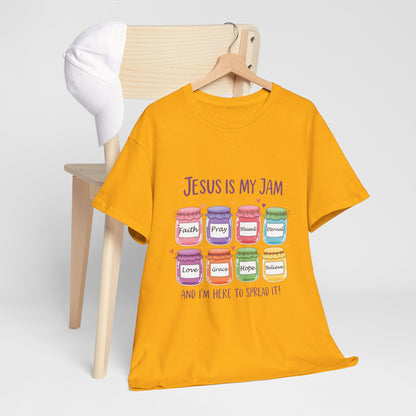 Jesus Is My Jam Shirt - Cute Christian Pun T-Shirt, Faith and Love Graphic Tee, Religious Humor Gift for Women & Men