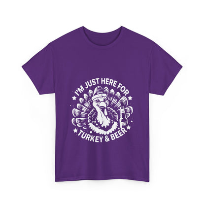 Turkey and Beer T-Shirt - Funny Thanksgiving Drinking Tee