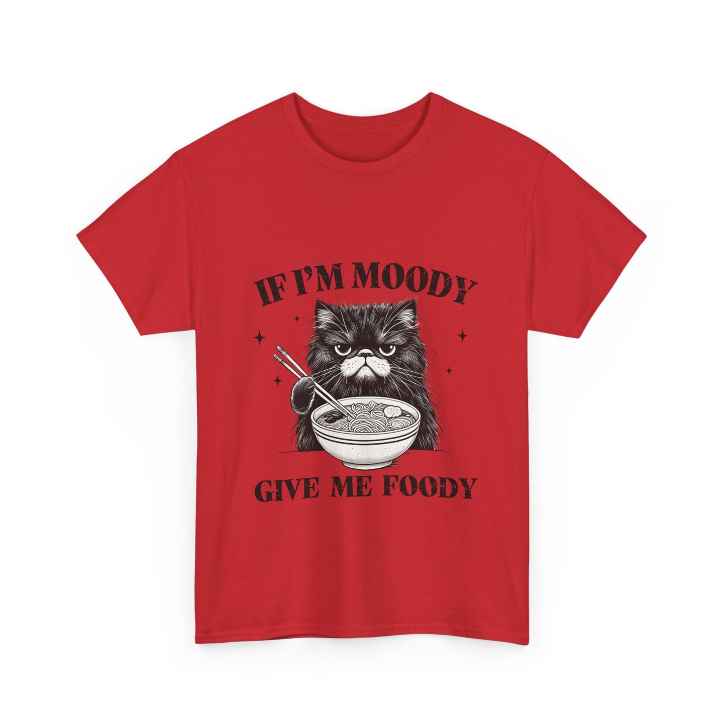 Grumpy Ramen Cat T-Shirt - Moody Kitty Noodles Tee