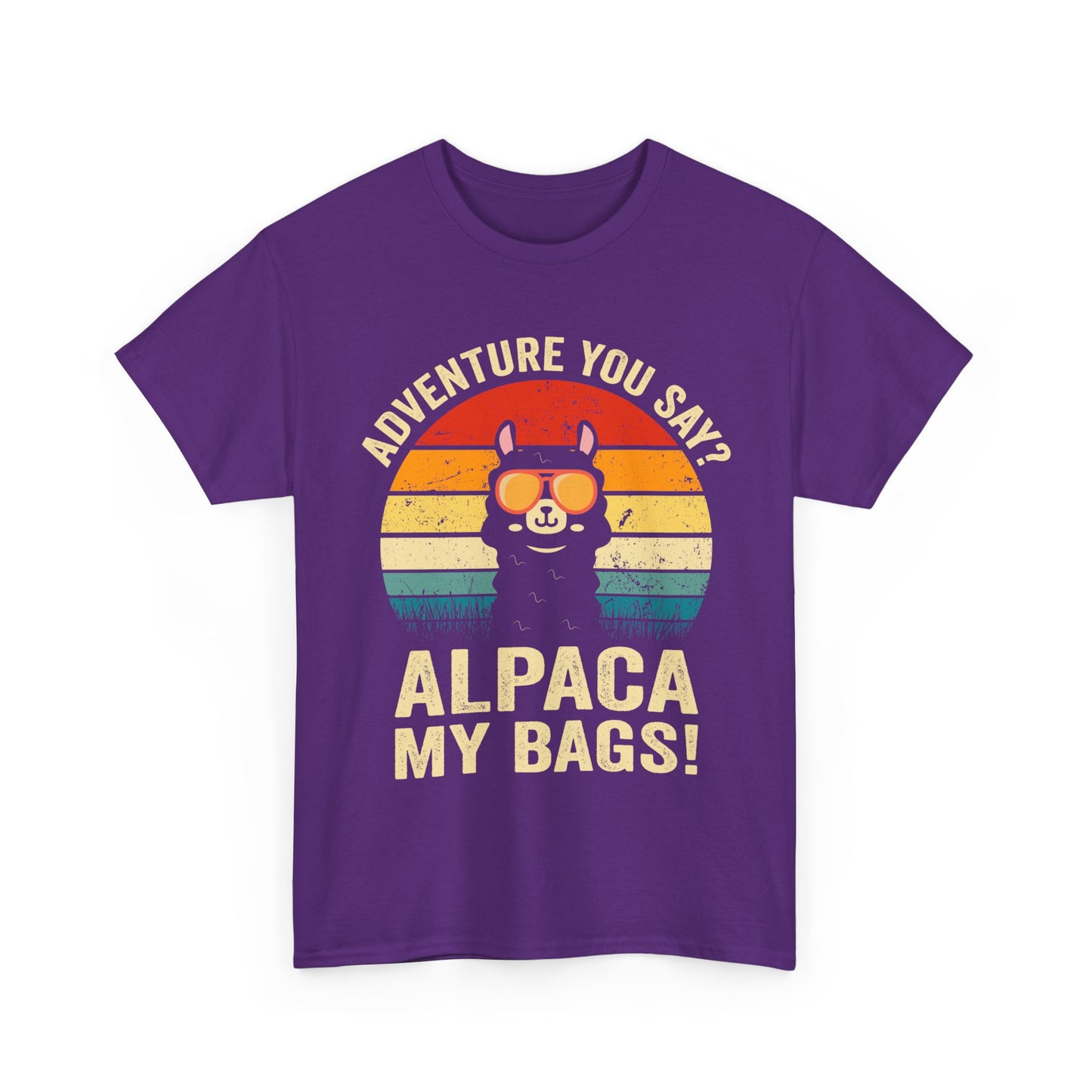 Alpaca My Bags T-Shirt - Funny Llama Travel Retro Sunset Tee