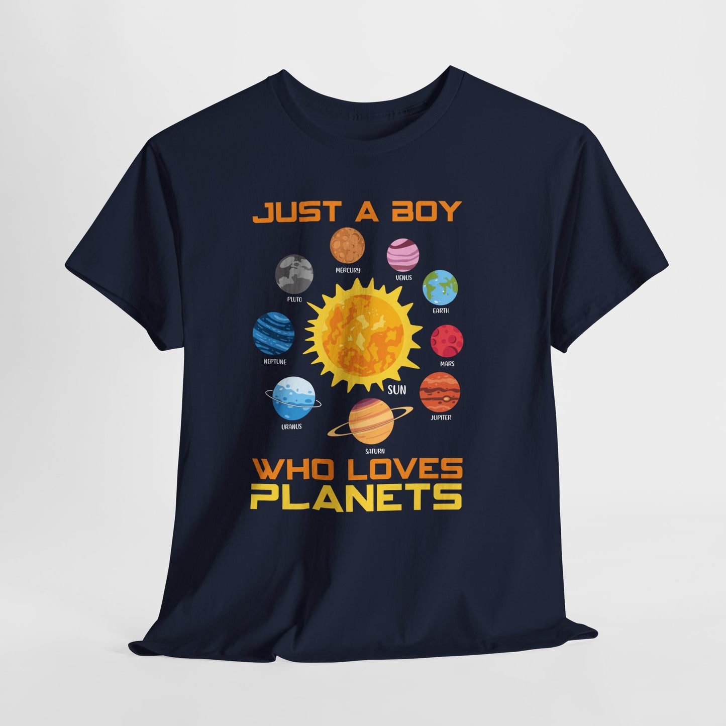 Just a Boy Who Loves Planets - Solar System Graphic Tee