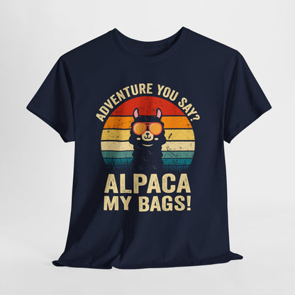 Alpaca My Bags T-Shirt - Funny Llama Travel Retro Sunset Tee