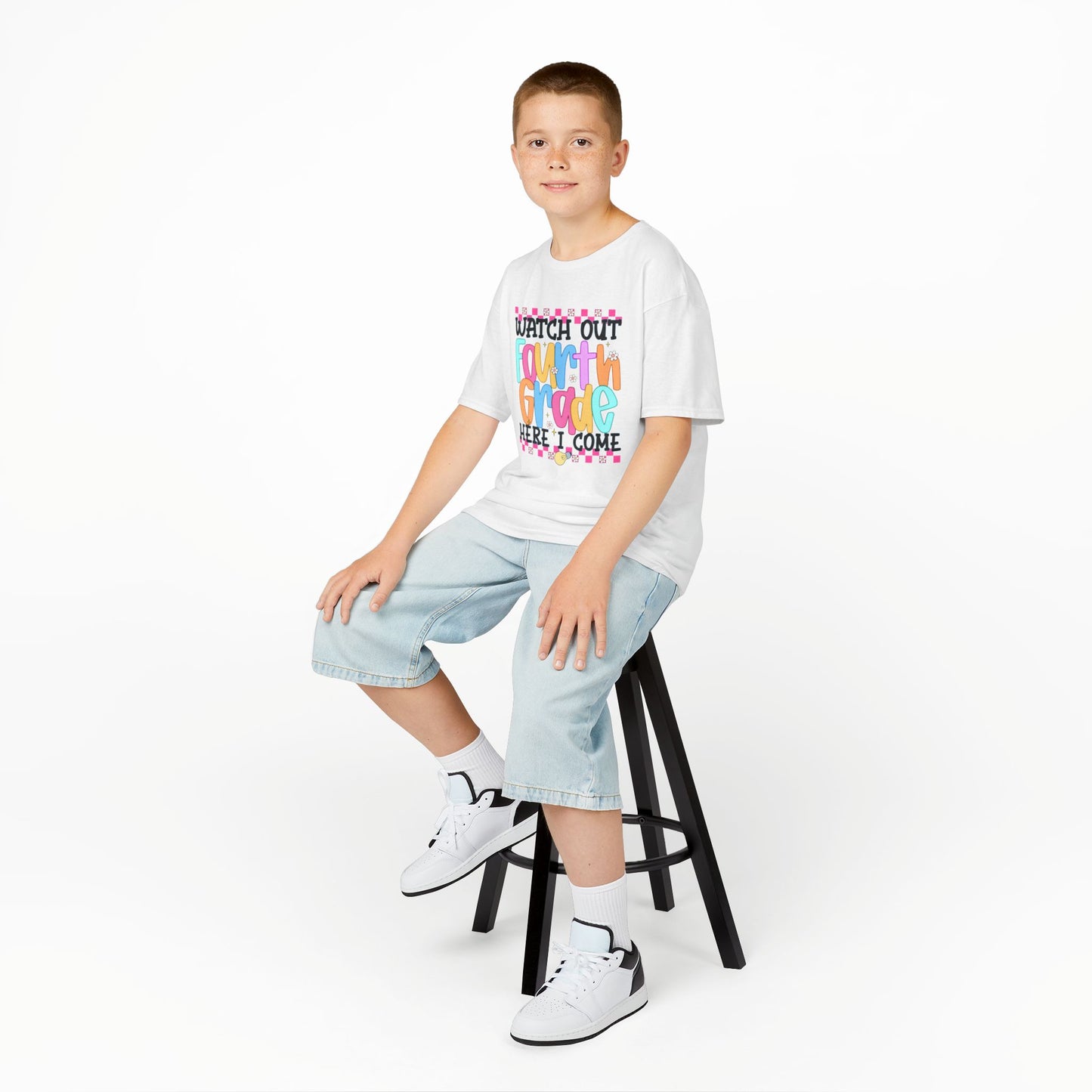 Watch Out Fourth Grade Shirt - Funny Kids Back to School Tee, Heavy Cotton 4th Grade Shirt, First Day of School Outfit