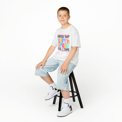 Watch Out Fourth Grade Shirt - Funny Kids Back to School Tee, Heavy Cotton 4th Grade Shirt, First Day of School Outfit