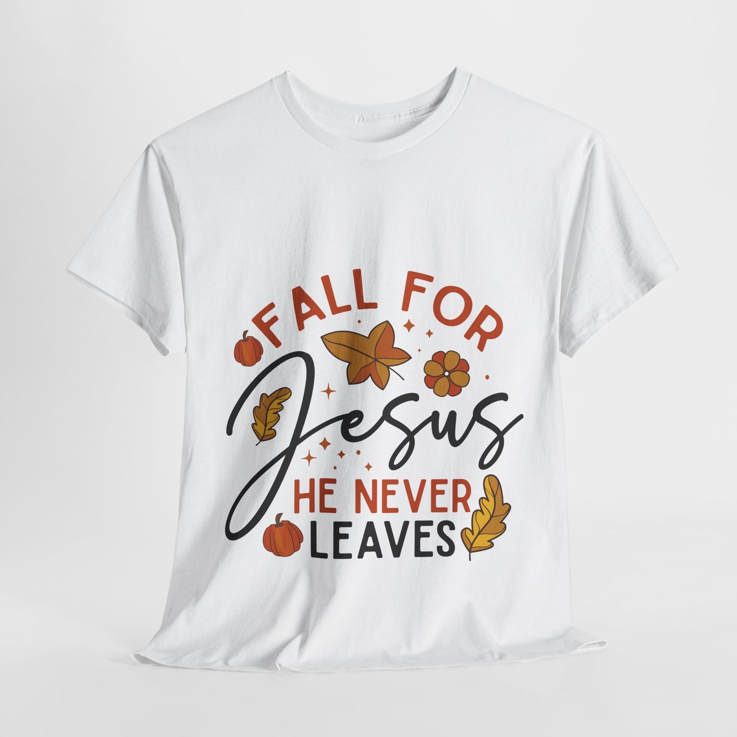 Fall For Jesus T-Shirt - Christian Faith Thanksgiving Autumn Pumpkin Tee