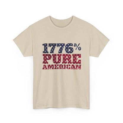 1776 Pure American T-Shirt - Vintage Patriotic USA 4th of July Tee