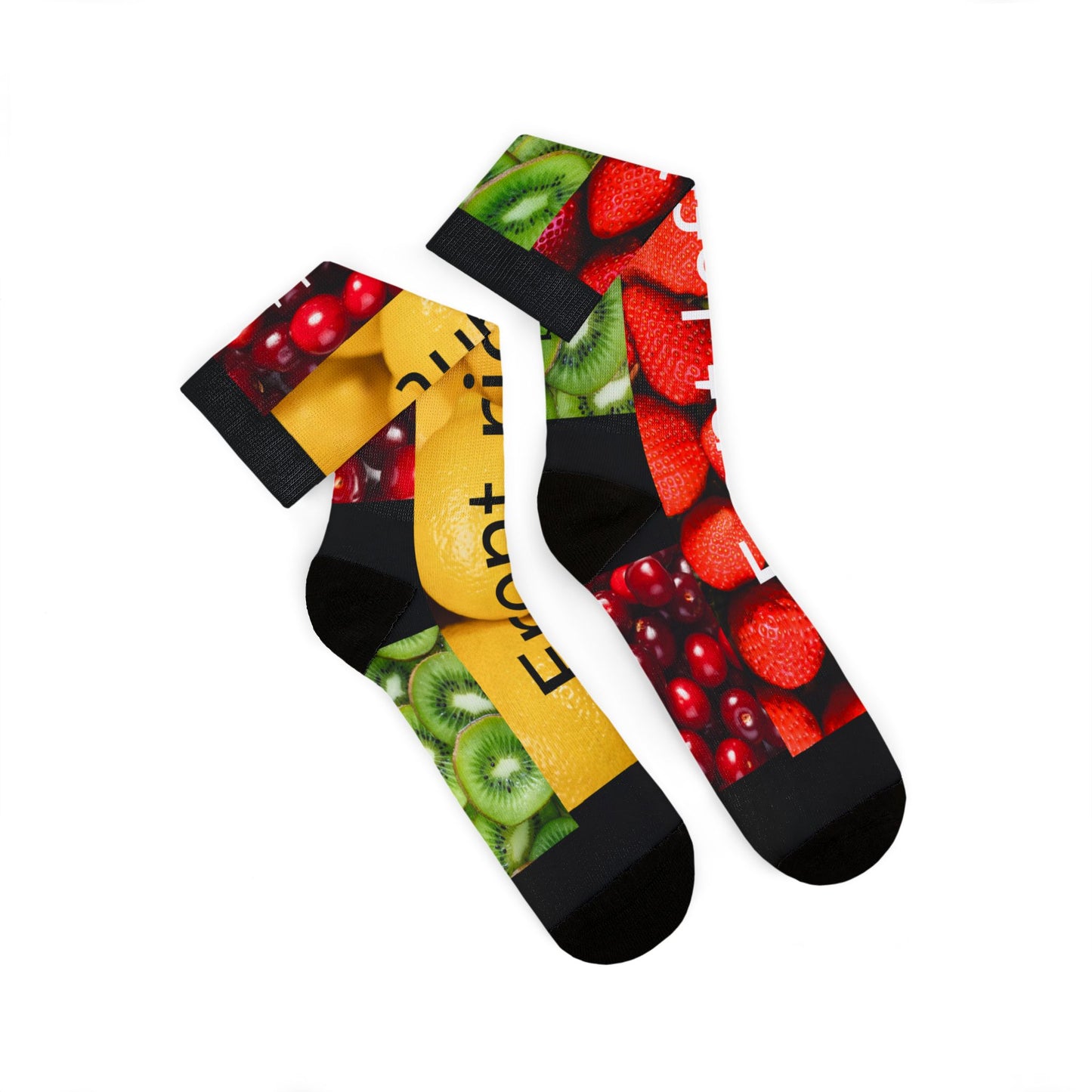 Personalisierte Socken mit Allover-Print, individuellem Namen oder Foto (Sublimationsdruck) – Geschenk