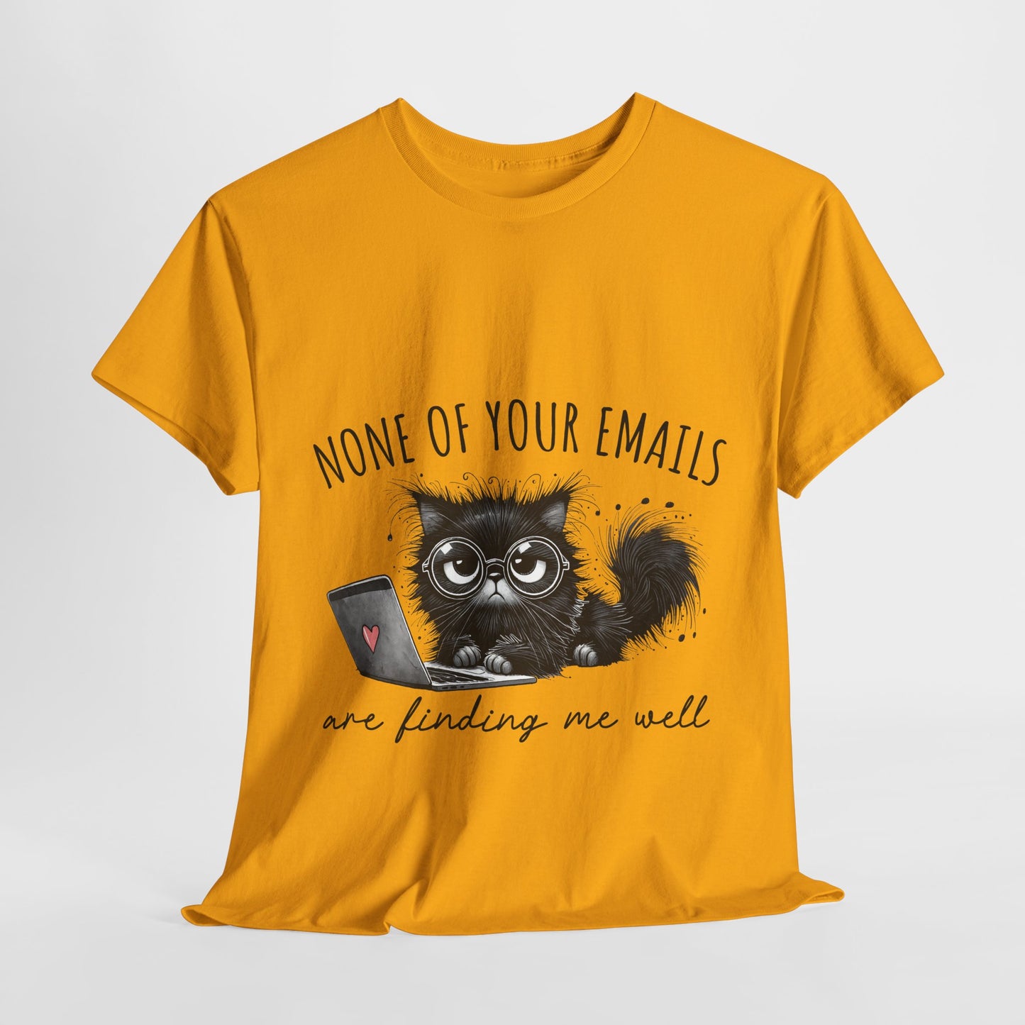 Work From Home Grumpy Cat T-Shirt - None of Your Emails Tee