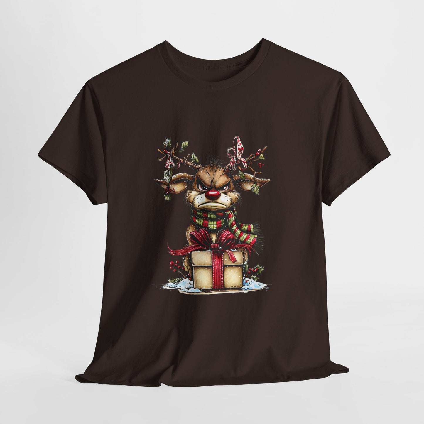Grumpy Reindeer Gift Box Christmas T-Shirt