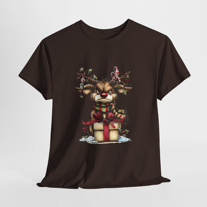 Grumpy Reindeer Gift Box Christmas T-Shirt