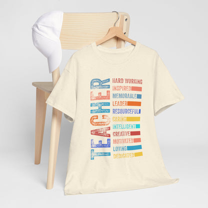 TEACHER Acronym Shirt - Colorful Back to School Gift for Teachers, Appreciation Tee, Educator Staff T-Shirt