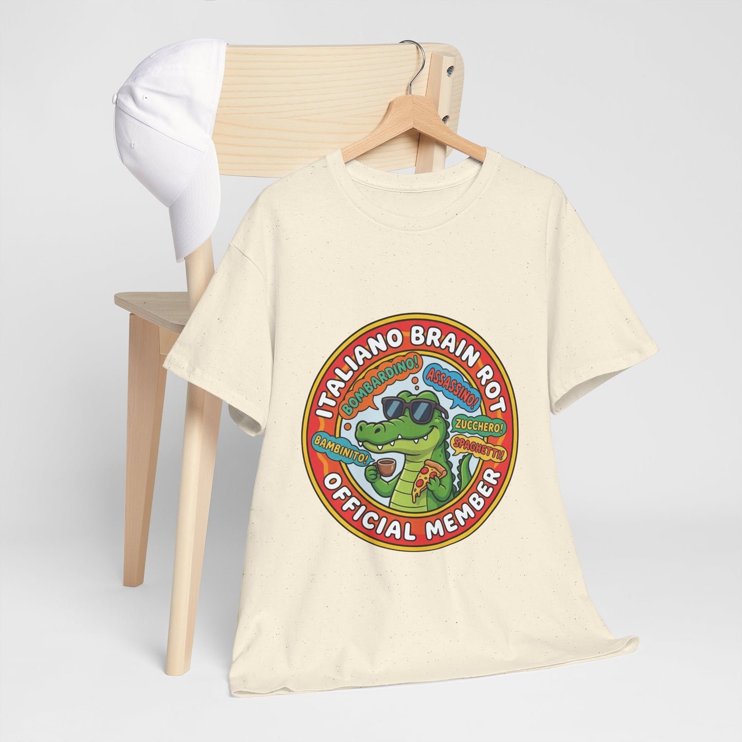 Italiano Brain Rot Shirt – Bombardino Crocodile Meme Tee, Absurd Humour T-Shirt