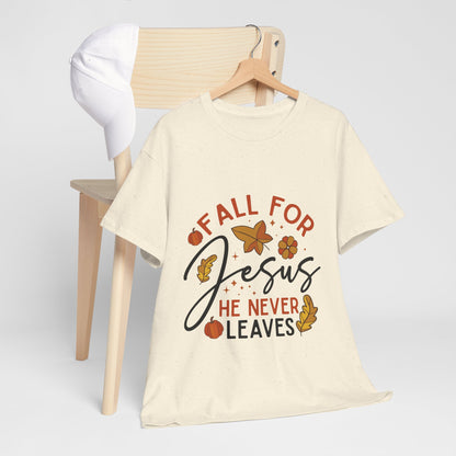 Fall For Jesus T-Shirt - Christian Faith Thanksgiving Autumn Pumpkin Tee
