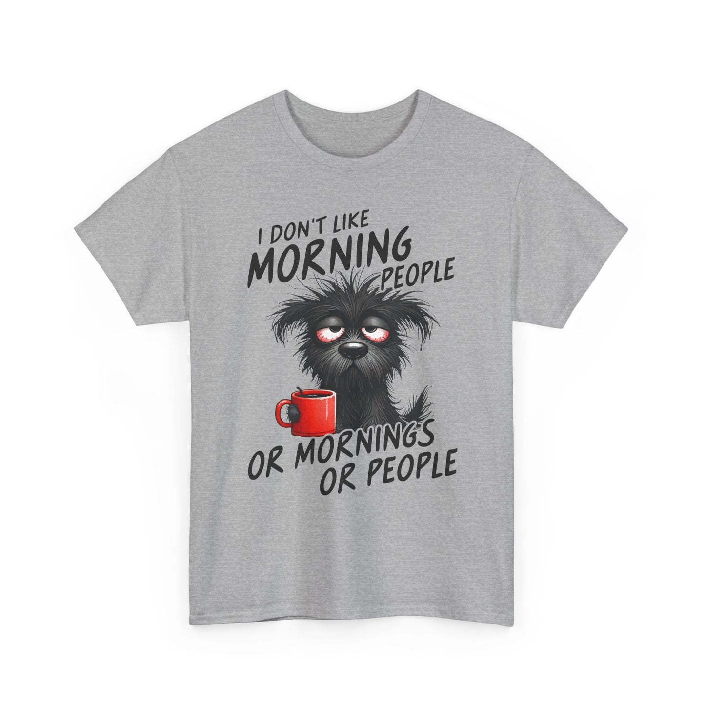 Grumpy Morning Dog T-Shirt - Funny Coffee Tee