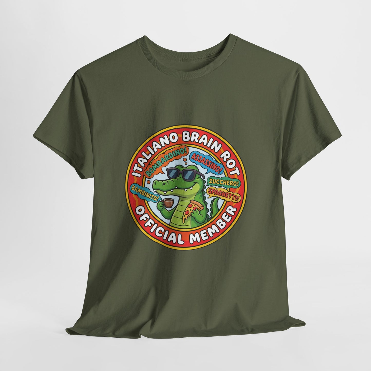 Italiano Brain Rot Shirt – Bombardino Crocodile Meme Tee, Absurd Humour T-Shirt