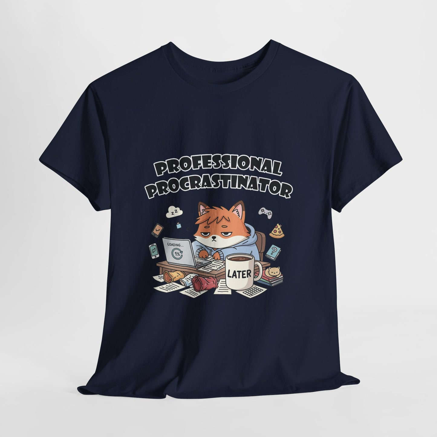 T-Shirt für professionelle Aufschieber – Lustiges Kawaii-Katzen-Pastell-T-Shirt