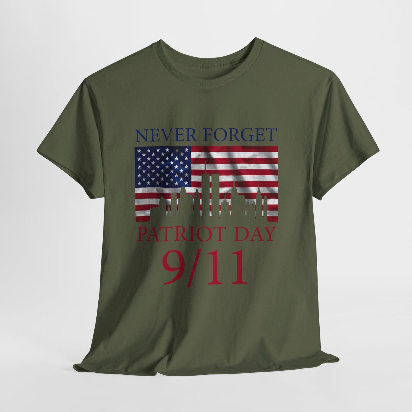 Patriot Day 9/11 T-Shirt - Never Forget American Flag NYC Memorial Tee
