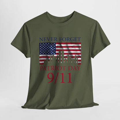 Patriot Day 9/11 T-Shirt - Never Forget American Flag NYC Memorial Tee