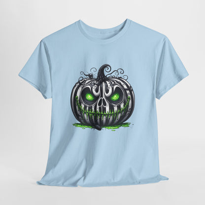Neon Goo Pumpkin Halloween - Glowing Green Eyes Spooky T-Shirt