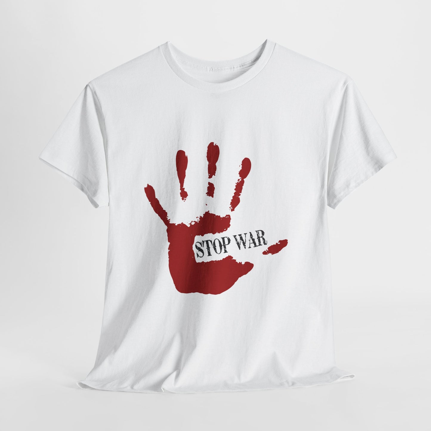Stop War Handprint Shirt - Peace Protest Tee