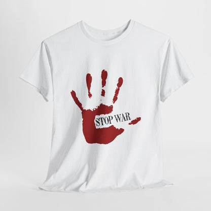 Stop War Handprint Shirt - Peace Protest Tee