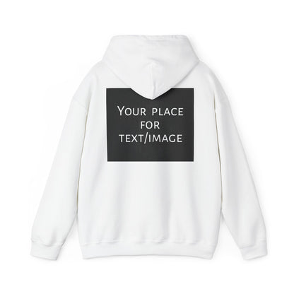 Bluza z kapturem z nadrukiem z przodu i/lub z tyłu – spersonalizowana bluza z tekstem lub obrazem, wyjątkowy prezent, spersonalizowana bluza unisex z kapturem na imprezy, logo i nie tylko