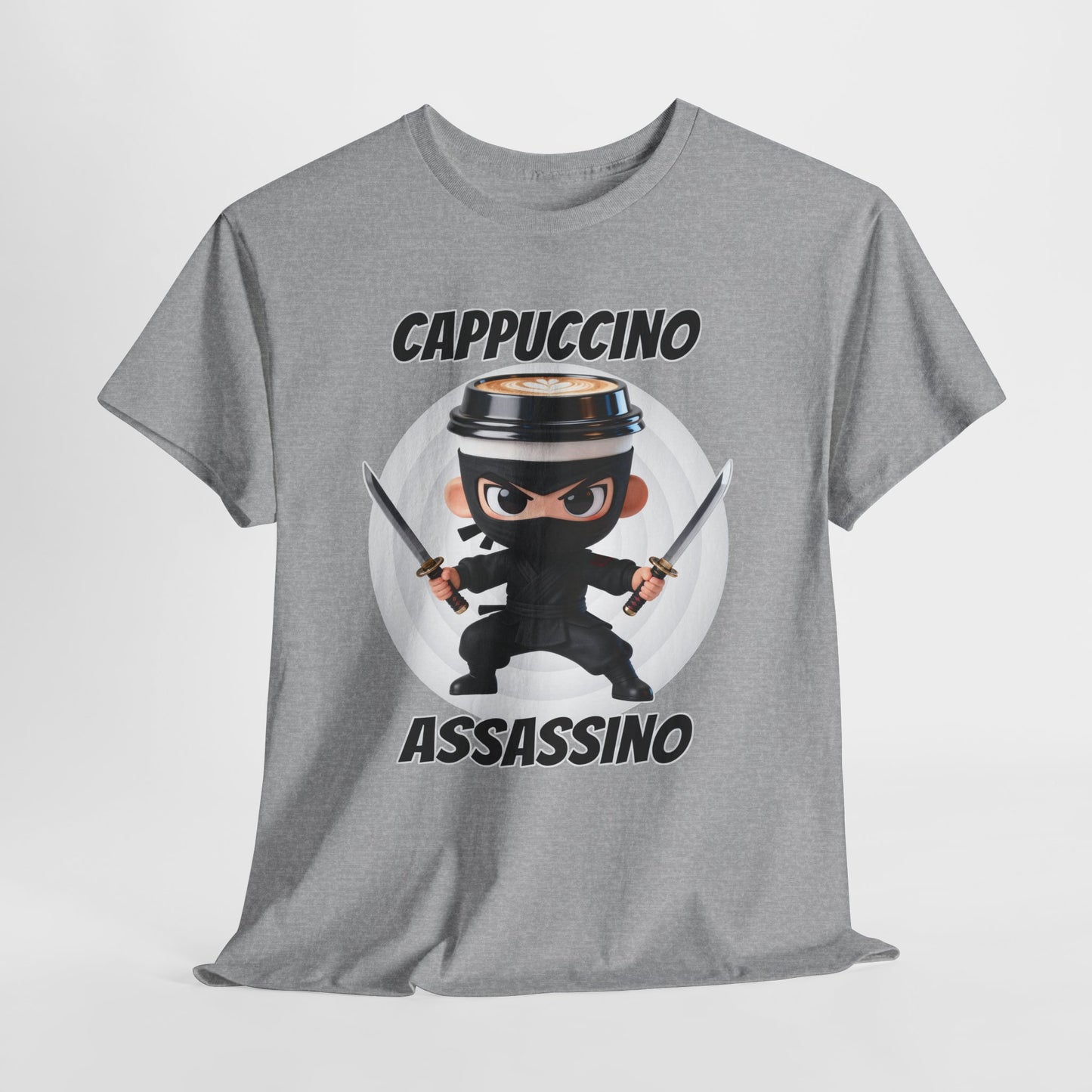 Cappuccino Assassino Shirt – Funny Coffee Ninja Tee for Caffeine Lovers