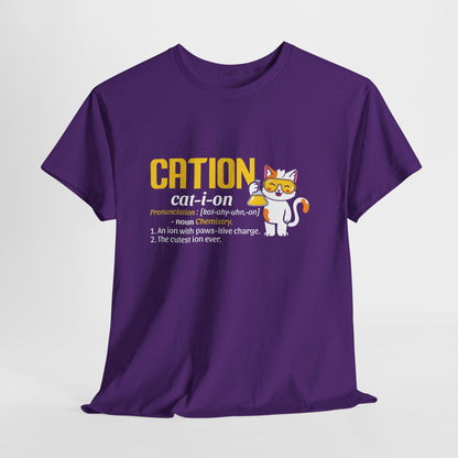 CATION cat-i-on Shirt - Funny Chemistry Cat Tee