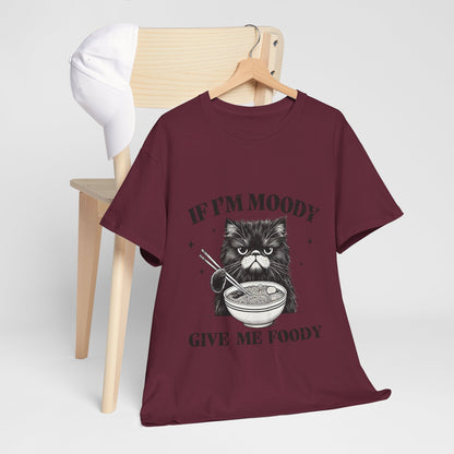 Grumpy Ramen Cat T-Shirt - Moody Kitty Noodles Tee