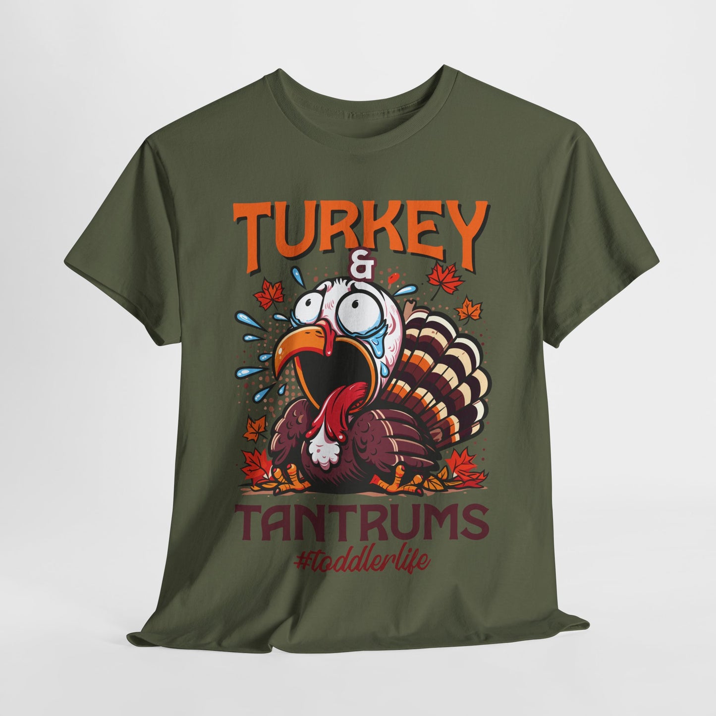 Turkey and Tantrums T-Shirt - Funny Thanksgiving Toddler Life Tee
