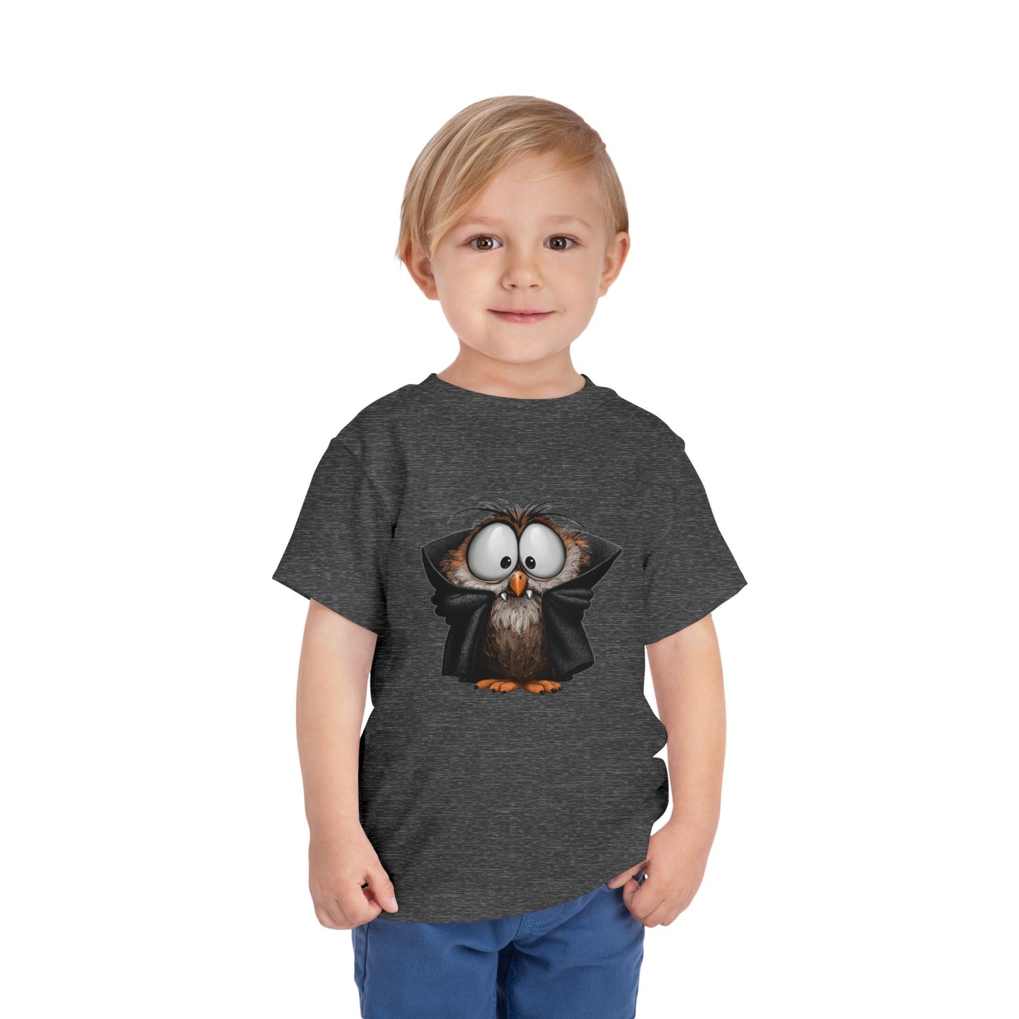 Vampire Owl Kids T-Shirt - Cute Big Eyes Toddler Halloween Tee