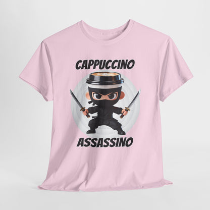 Cappuccino Assassino Shirt – Funny Coffee Ninja Tee for Caffeine Lovers