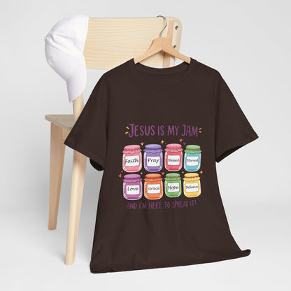 Jesus Is My Jam Shirt - Cute Christian Pun T-Shirt, Faith and Love Graphic Tee, Religious Humor Gift for Women & Men