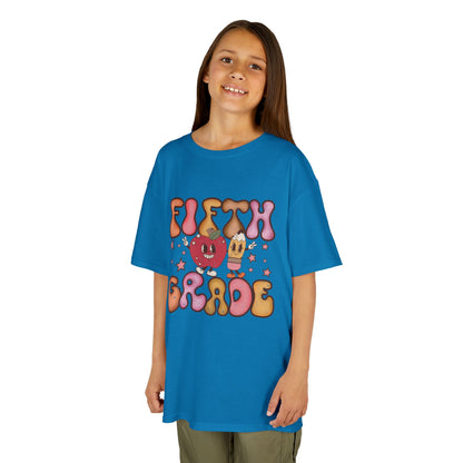 Fifth Grade Bubble Letters T-Shirt | Cute Retro Back to School Tee