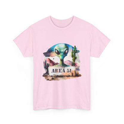 Area 51 Alien Shirt - Watercolor UFO Desert Tee, Roswell Sci-Fi Aesthetic T-Shirt